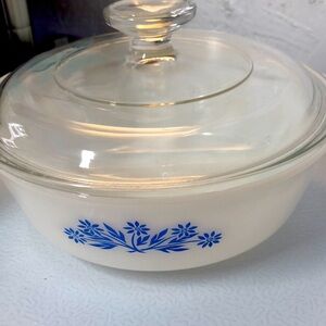 Anchor hocking fire king 1 qt casserole dish with lid